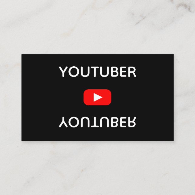 Tarjeta De Visita Youtube Youtuber Vloger Bloguero De Medios Sociale (Anverso)