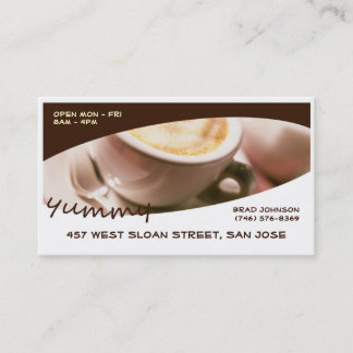 Tarjeta De Visita Yummy Coffee Business Cards