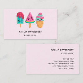 Tarjeta De Visita Yummy Ice Cream Triam Summer Vibe