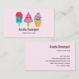 Tarjeta De Visita Yummy Ice Cream Triam Summer Vibe