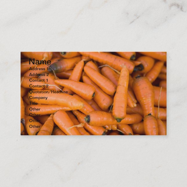 Tarjeta De Visita Zanahorias (Anverso)