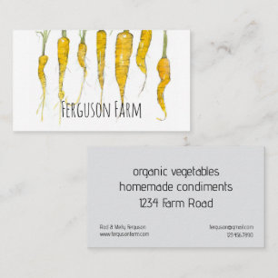 Tarjeta De Visita Zanahorias de granja de pasatiempos Vegetales Pati
