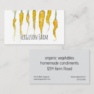 Tarjeta De Visita Zanahorias de granja de pasatiempos Vegetales Pati