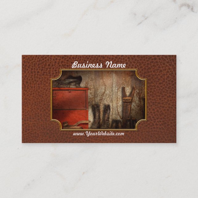 Tarjeta De Visita Zapatero - el limpiabotas 1900 del zapato (Anverso)