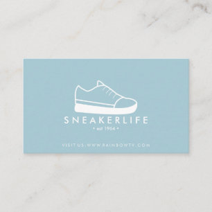 Tarjeta De Visita Zapatillas deportivas de sneakers azules dibujadas