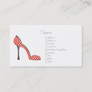 Tarjeta De Visita Zapato de chuchera