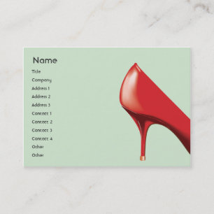 Tarjeta De Visita Zapato rojo - rechoncho