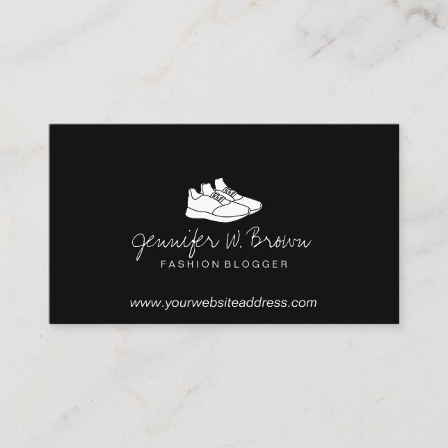 Tarjeta De Visita Zapatos blancos de zapatillas de deporte de gimnas (Anverso)