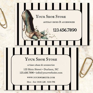 Tarjeta De Visita Zapatos de Artesano Moda