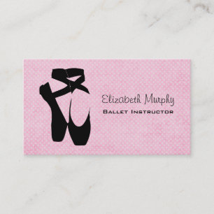 Tarjeta De Visita Zapatos de ballet negro en punta