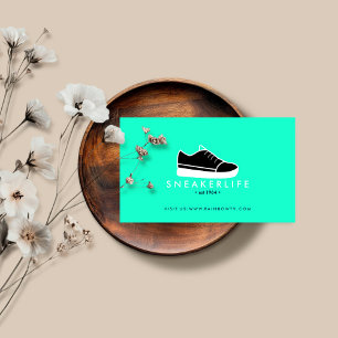 Tarjeta De Visita Zapatos Deportivos Negros Verdes Revendedor de Zap