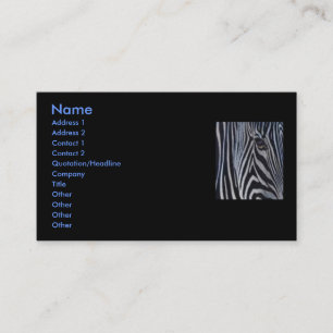 Tarjeta de visita Zebra