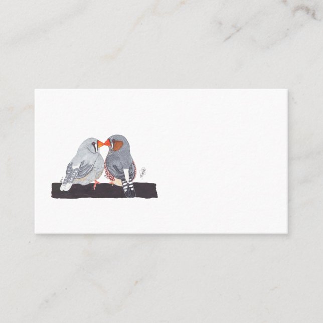 TARJETA DE VISITA ZEBRA FINCH (Anverso)