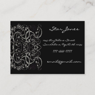 Tarjeta De Visita Zebra Swirls