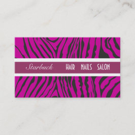 Tarjeta De Visita Zebras Púrpuras Artista de maquillaje
