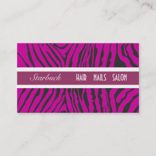 Tarjeta De Visita Zebras Púrpuras Artista de maquillaje