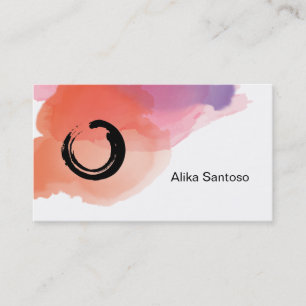 Tarjeta De Visita Zen - Acuarela