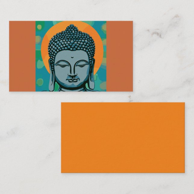 Tarjeta De Visita Zen Buddha Head (Anverso / Reverso)