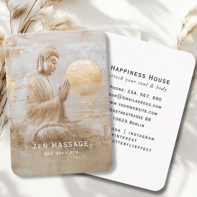 Tarjeta De Visita Zen Buddha Healing Spa (Zen Buddha Healing Spa Business Card)