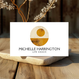 Tarjeta De Visita Zen Calm Medio siglo Diseño entrenadores, Yoga