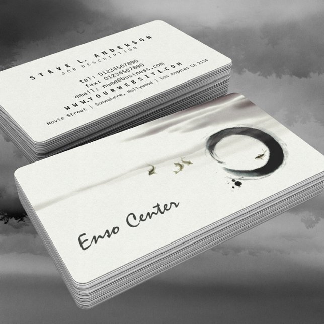 Tarjeta De Visita Zen Circle Enso Koi Pintura de arte (Subido por el creador)