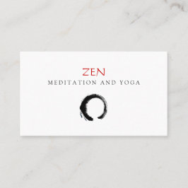 Tarjeta De Visita Zen Circle Enso Yoga y Budismo de Meditación 3
