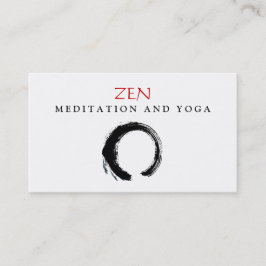 Tarjeta De Visita Zen Circle Enso Yoga y Budismo de Meditación 3
