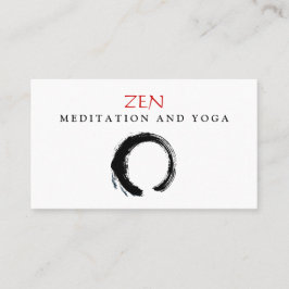 Tarjeta De Visita Zen Circle Enso Yoga y Budismo de Meditación 3