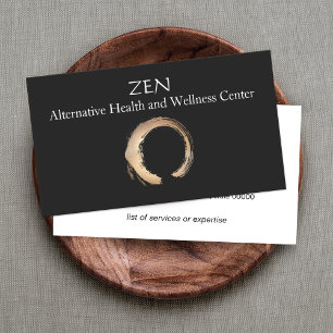 Tarjeta De Visita Zen Circle Enso Yoga y Budismo de Meditación 3