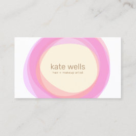 Tarjeta De Visita Zen Circle Salon Spa rosa amarillo