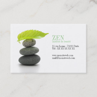 Tarjeta de visita Zen con un apilamiento de