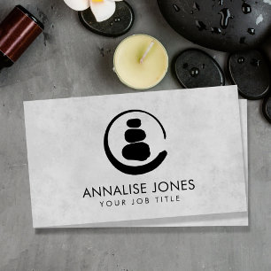 Tarjeta De Visita Zen Enso Circle y Zen stones