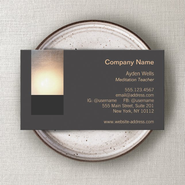 Tarjeta De Visita Zen Glow Energy Espiritual Teacher y Healer (Subido por el creador)