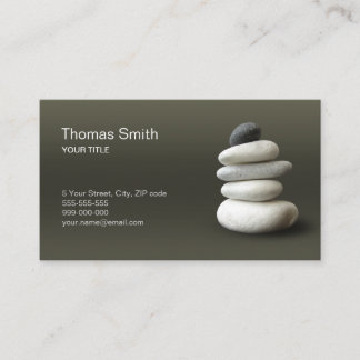 Tarjeta De Visita Zen Pebbles Harmony