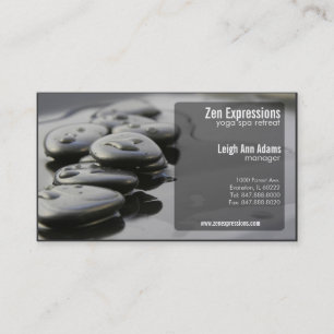 tarjeta de visita zen rock yoga