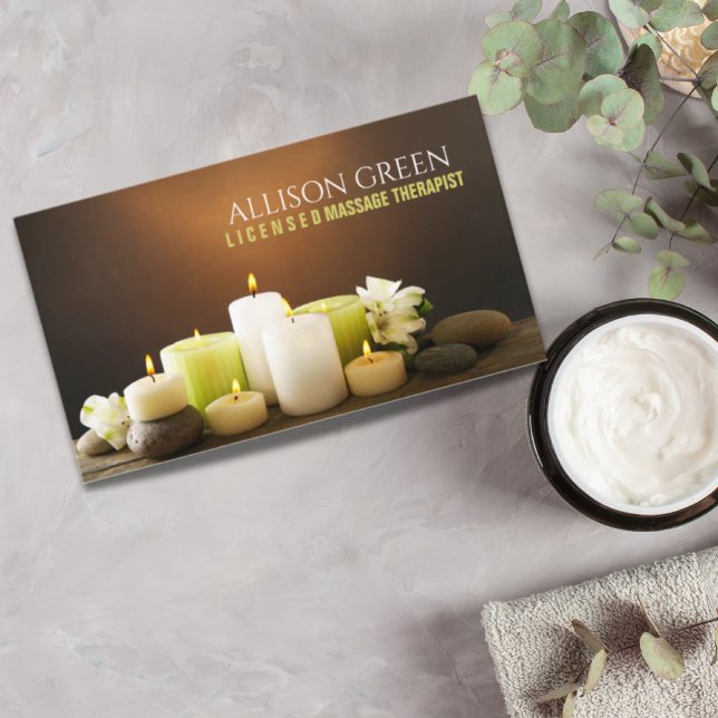 Tarjeta De Visita Zen SPA Salón de belleza Terapia de Aromaterapia M (Subido por el creador)