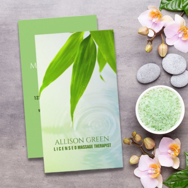Tarjeta De Visita Zen SPA Salón de belleza Terapia de Aromaterapia M (Zen SPA Beauty Salon Aromatherapy Massage Therapy Business Card)
