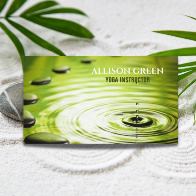 Tarjeta De Visita Zen SPA Wellness Instructor de Meditación Yoga (Zen SPA Wellness Meditation Instructor Yoga Business Card)