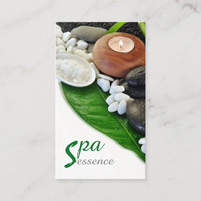 Tarjeta De Visita Zen Spa Wellness Masaje Aromaterapia (Anverso)