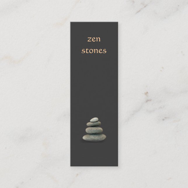 Tarjeta de visita Zen Stones (Anverso)