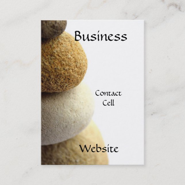 Tarjeta De Visita Zen Stones (Anverso)