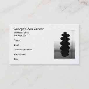 Tarjeta De Visita Zen Stones