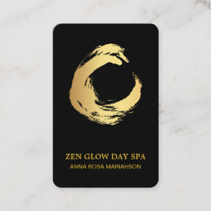 Tarjeta De Visita *~* Zen Yoga abstracto Gold Brusch Meditación Reik