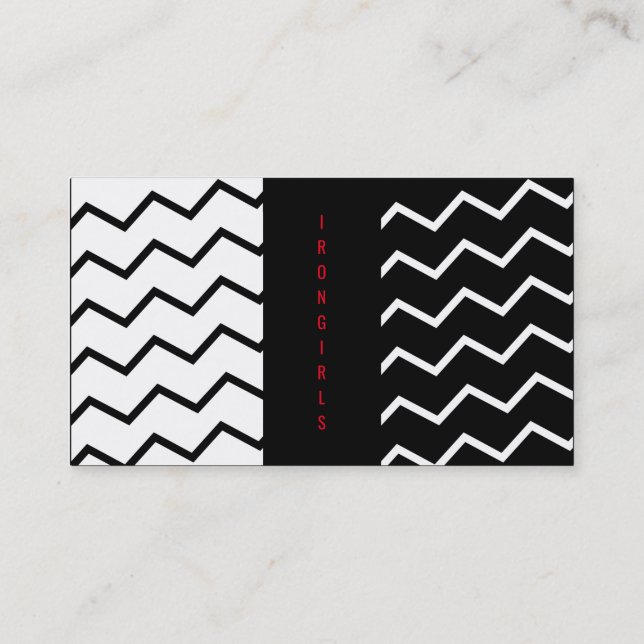 Tarjeta De Visita ¡ZIG negro y blanco y rojo! (Reverso)