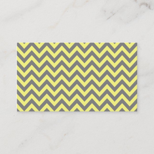 Tarjeta De Visita Zigzag amarillo y gris (Anverso)