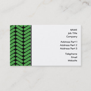 Tarjeta De Visita Zigzags del verde esmeralda inspirados haciendo