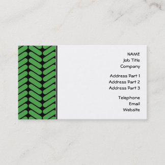 Tarjeta De Visita Zigzags del verde esmeralda inspirados haciendo