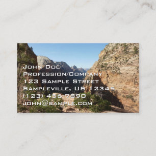 Tarjeta De Visita Zion desde Angels Landing Trail Parque Nacional Zi