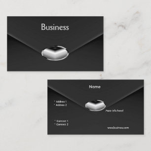 Tarjeta De Visita Zizzago Negro estilo Envelope de terciopelo sintét