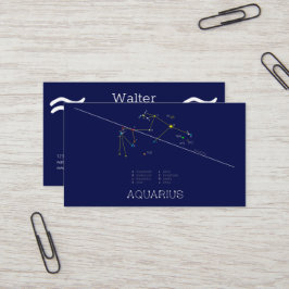 Tarjeta De Visita Zodiac Constellation Aquarius